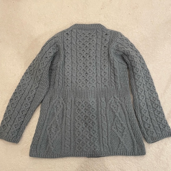Aran Sweater Market blue cabled cardigan - Picture 13 of 14